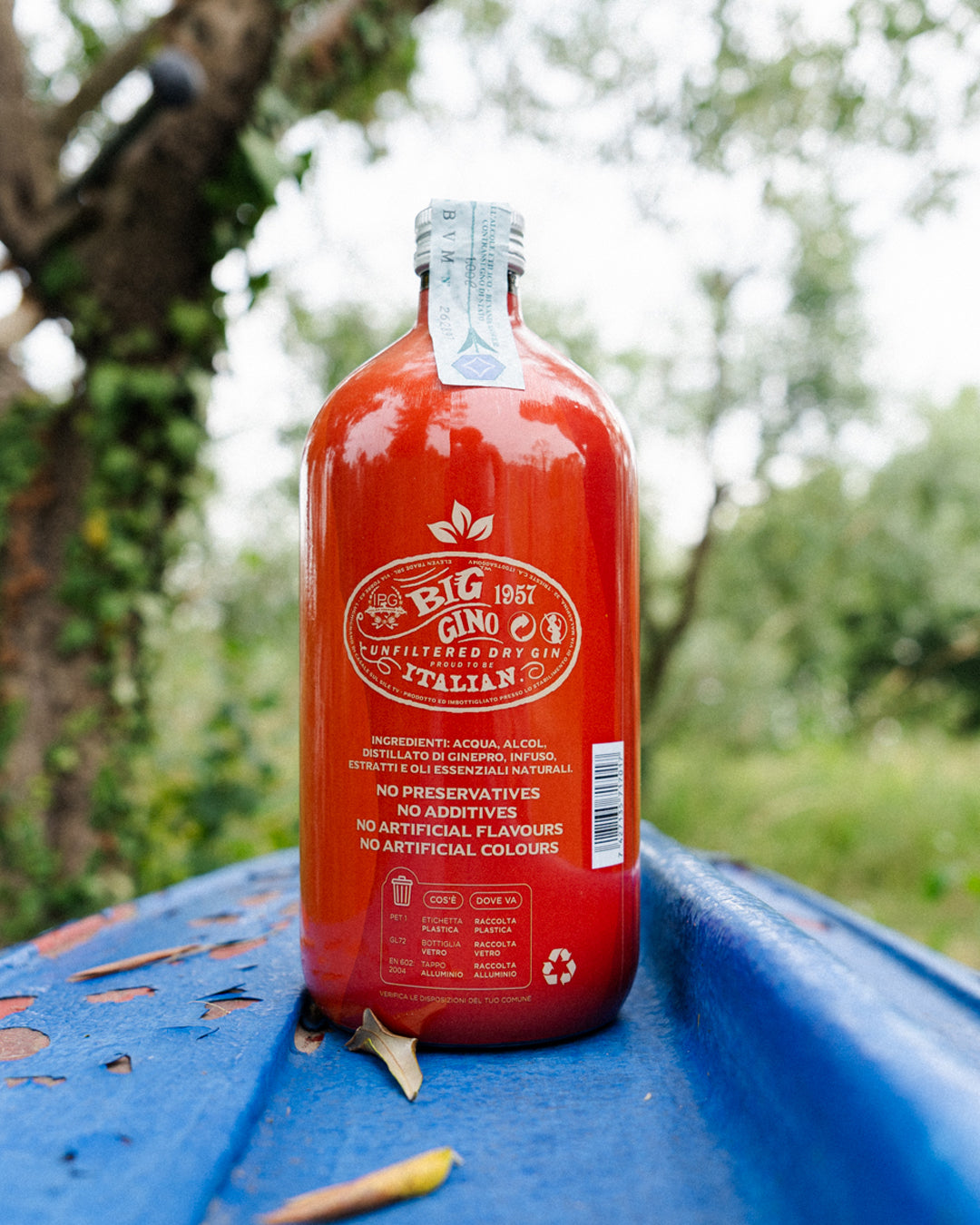 Big Gino Orange Passion 1L, gin artigianale alle arance di Sicilia, in ambientazione lifestyle
