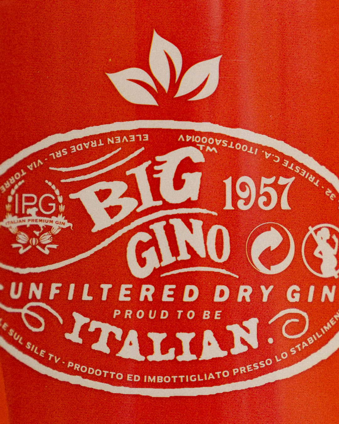 Big Gino Orange Passion 1L, gin artigianale alle arance di Sicilia, servito nel bicchiere