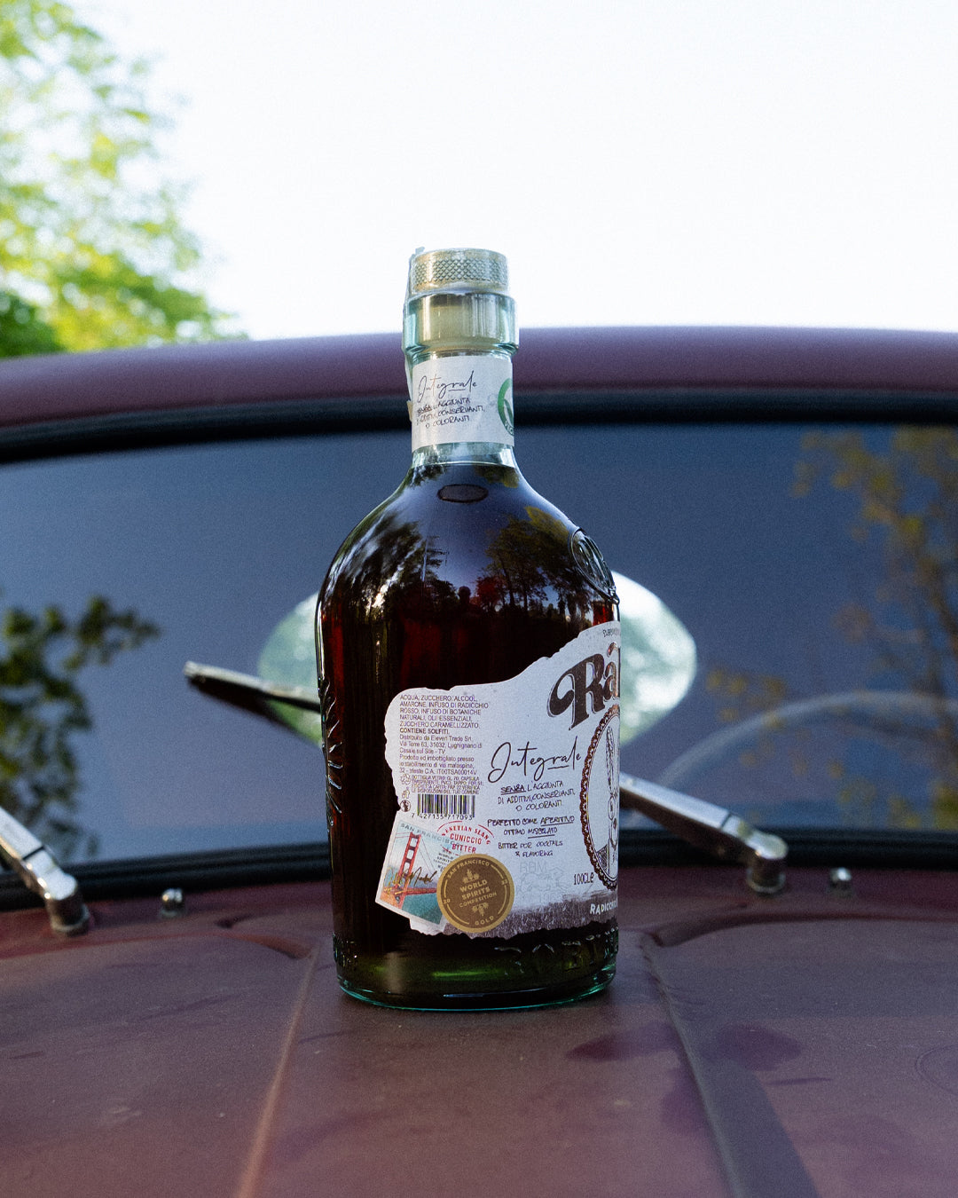 Rabitt Amarone Oak Cask, bitter al radicchio affinato in botte, dettaglio dell'etichetta