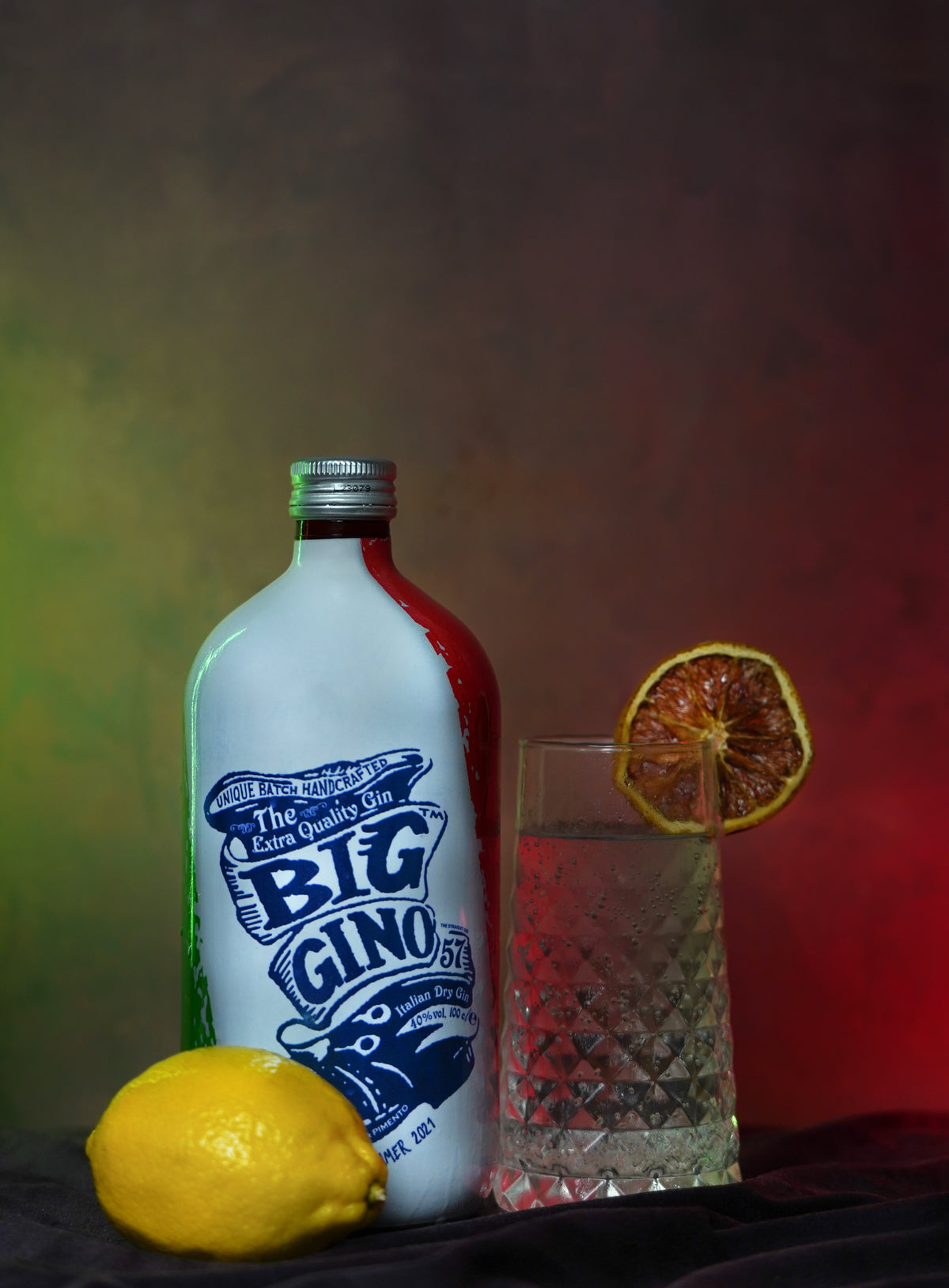 Bottiglia Big Gino Original 1L, gin artigianale italiano cold-compound