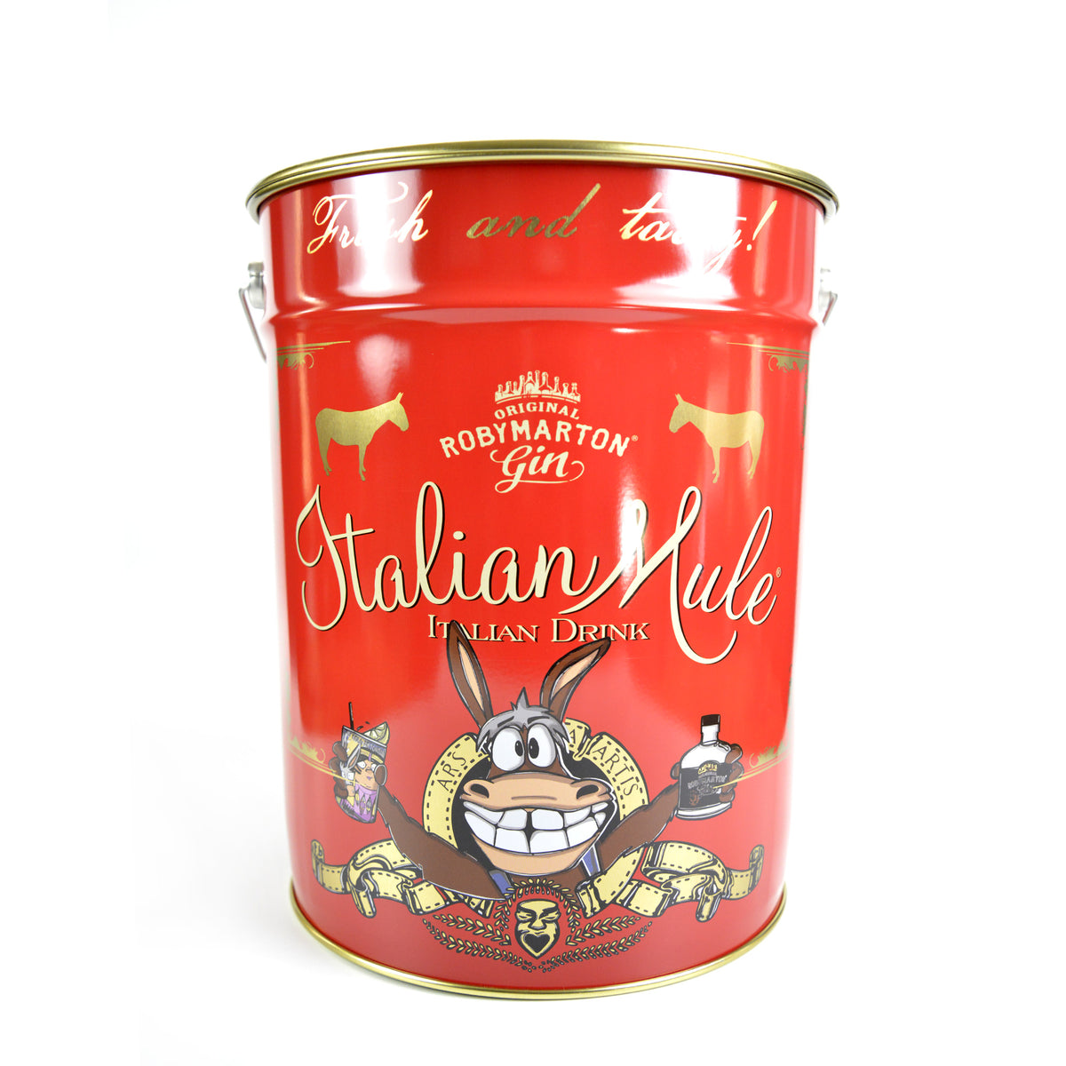 Italian Mule Pouf Box, kit Roby Marton Gin e Pimento con accessori, contenuto del box