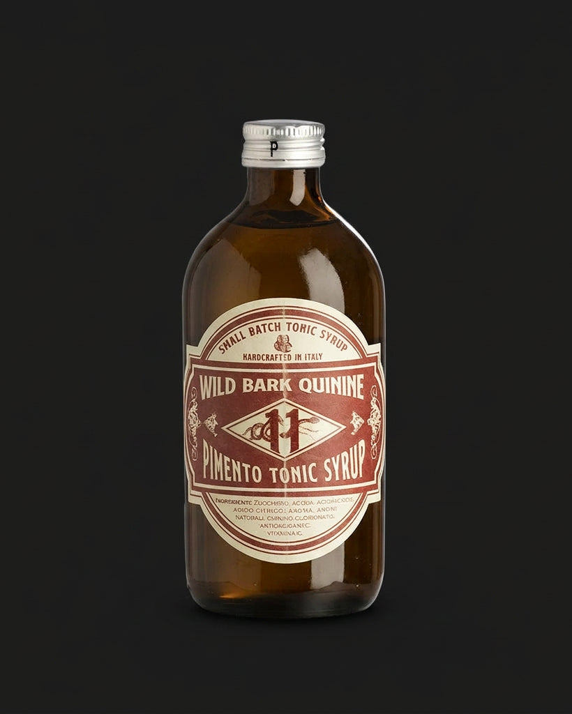 Wild Bark Quinine, sciroppo artigianale per acqua tonica 0,5L, dettaglio della confezione