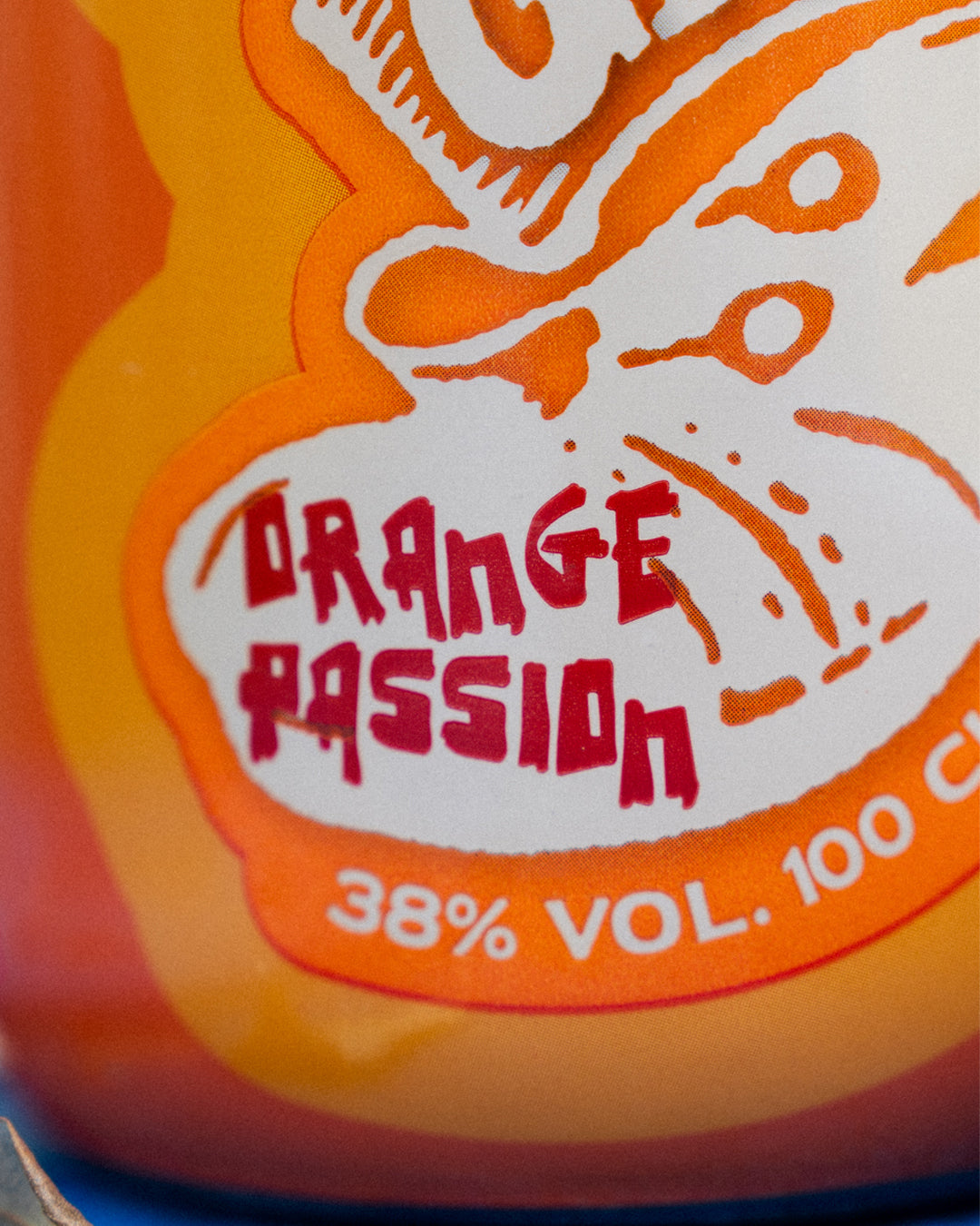 Big Gino Orange Passion 1L, gin artigianale alle arance di Sicilia, dettaglio dell'etichetta