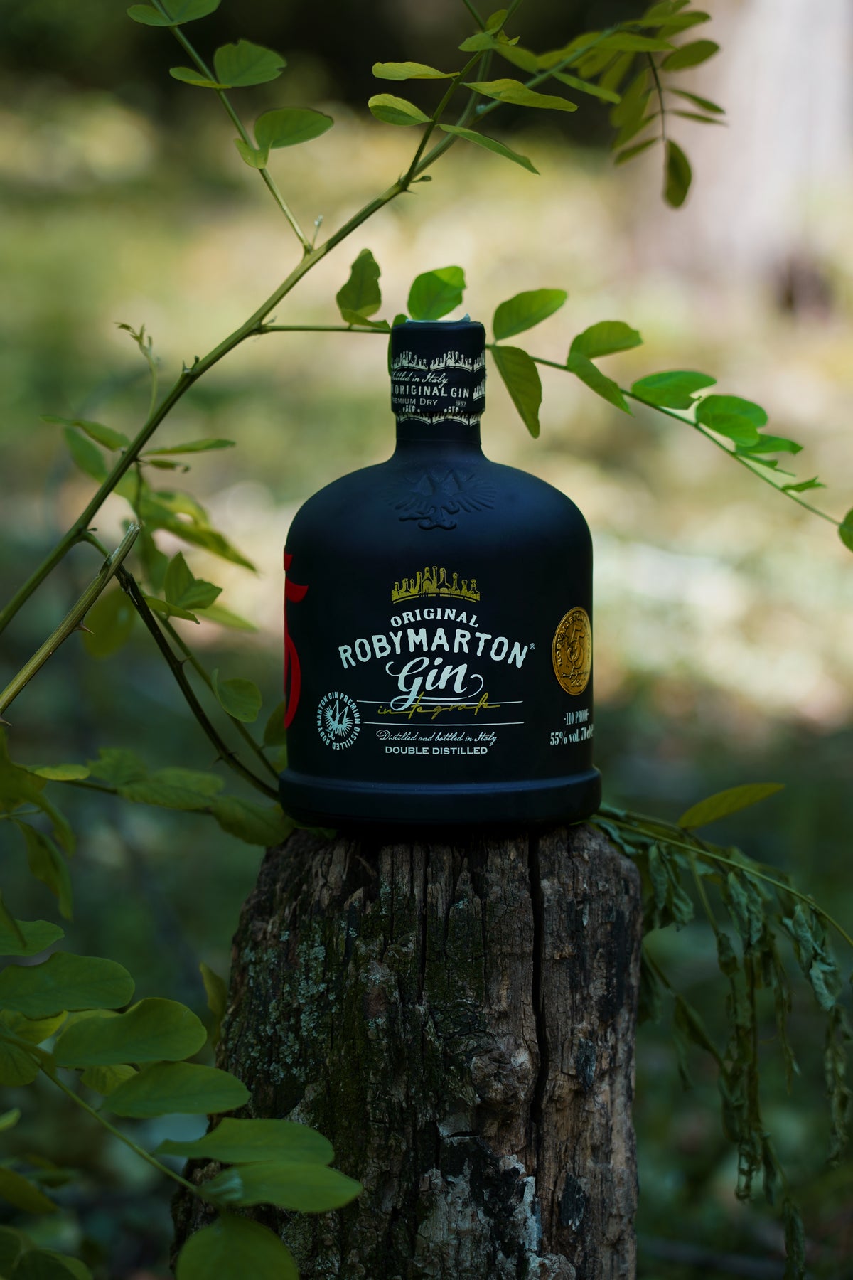 Roby Marton Gin Original Special Edition Integrale 55, gin artigianale veneto, dettaglio dell'etichetta