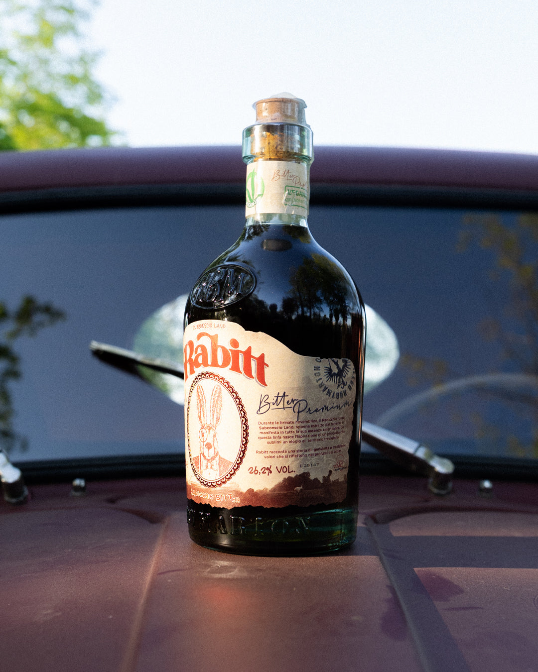 Rabitt Original, bitter artigianale al Radicchio di Treviso IGP 1L, dettaglio dell'etichetta