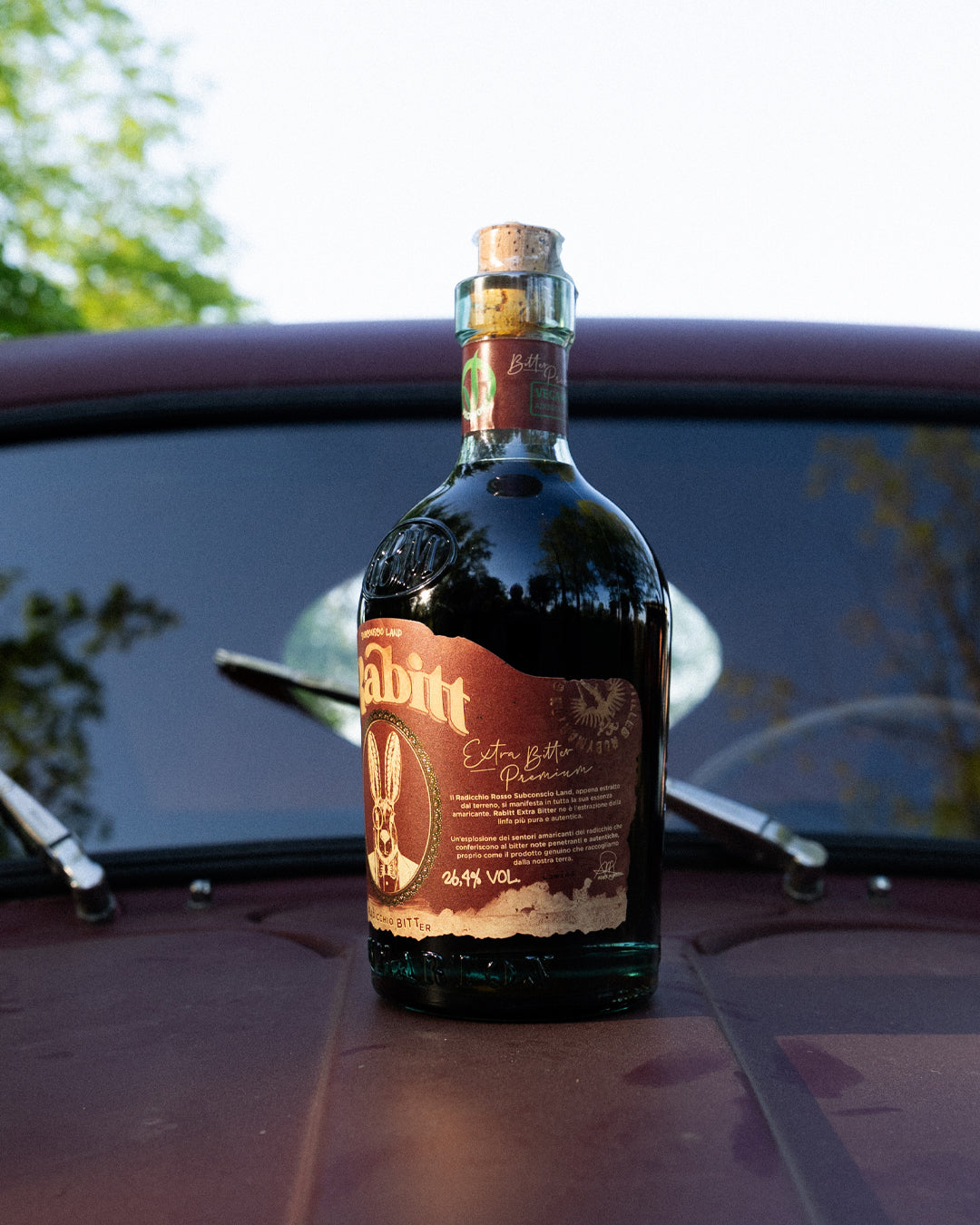 Rabitt Extra Bitter, amaro artigianale al Radicchio di Treviso IGP, dettaglio dell'etichetta